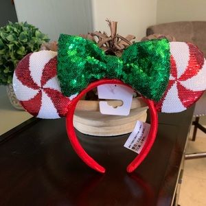 Minnie Mouse Holiday Sequin Ear Headband
